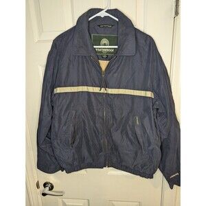 Weatherproof Garment Company Jacket Men's Blue Windbreaker Zip Up Size Medium